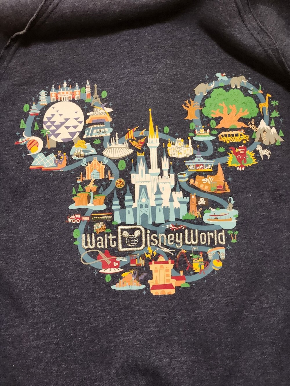 Disney Parks Walt Disney NWT World Full Zip Women Size Large Hoodie - Picture 3 of 5